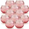 SIMDAO Portacandele votive, in oro rosa, 12 pezzi, centrotavola, per tavolo, in vetro di mercurio, per compleanno, festa, decorazione per la casa, Natale decorazione