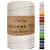 OurTop Corda Macramè, 2mm x 500m Filo Macrame Corda Macramè Filo Morbido Filato Macrame per Appendere La Parete, Fai Da Te, Artigianato, Lavori a Maglia, Lavori Decorativi(Natura)
