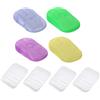 DULSPUE Sapone Portatile, Scatole Portasapone Portatili,4X scatole (80 Fogli in Totale) di Fogli di Sapone, Sapone foglieti, Sapone da Viaggio Fogli,Saponette Monouso, Scatole Carta Sapone da Viaggio