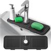 FFTANXS Tappetino Lavello Cucina Nero Silicone,Gocciolatoio per Lavello 44.5x14cm,Tappetino Silicone Multifunzionale,Adatto al Lavello della Cucina del Bagno,Fornitura Protezione per Il Piano di Lavoro