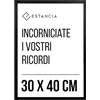 Estancia Cornice Portafoto Legno Nero 30x40 cm Con Vetro Plexi Infrangibile | Cornice 30x40 cm | Cornice Portafoto 30 x 40 cm | Cornice In Legno Nero 40x30 cm