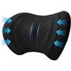 Raxfekro Cuscino lombare per la schiena, cuscino lombare ergonomico in memory foam, schienale imbottito per supporto posteriore, cuscino lombare per sedili auto e sedie da ufficio (Nero)