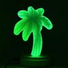 ZVO Luce notturna a LED al neon, albero di cocco, specchio a forma di galleria, decorazione a batteria/USB specchio con effetto 3D, per Natale, bambini, sala giochi, bar, club, feste, decorazione