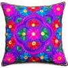 Original Kikan Suzani - Federa per cuscino etnico indiano, ricamata, multicolore, 40 x 40 cm, colore: Viola
