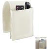 UESDU Porta Telecomando Da Divano, Organizer Per Braccioli con Tasche Salvaspazio Antiscivolo per TV Telecomando Occhiali (Beige)