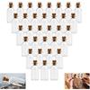 Kleemeiero 33 Pezzi Vasetti Piccoli 5ML con Tappo - Barattoli Vetro e Sughero - Provette Espositore per Conserve, Condimento, Decorazione Regalo