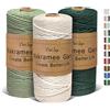 OurTop Corda Macramè 3mm Set, 3mm x 100m Filo Macrame Corda Macramè Filo Morbido Filato Macrame per Fai Da Te, Artigianato, Lavori a Maglia, Lavori Decorativi(Natura, Verde Chiaro, Verde Scuro)