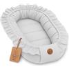 Totsy Baby Riduttore lettino neonato - 90x50 cm baby nest trasportabile per neonati nido culla pod cocoonababy babynest antisoffoco Grigiastro