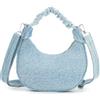 Ynport Crefreak Borsa a Mano in Denim da Donna Borsa di Jeans Vintage Satchel Tote Hobo Knot Borse con Manico Superiore Borse a Tracolla Firmate Leggere, Blu Chiaro