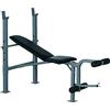 HOMCOM Panca Sollevamento Pesi e Addominali Multifunzionale con Portabilanciere Regolabile in Altezza 165 × 68 × 114cm