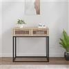 KTHLBRH tavolino da letto Tavolini da salotto tavolino ingressoTavolino Consolle 80x30x75 cm Legno Multistrato e Ferro per Soggiorno, Camera da Letto, Ufficio
