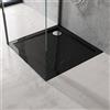 doporro Piatto Doccia 100x100 Rettangolare in Acrilico Nero H 4 cm Ultraslim con Design Antiscivolo - Lucia01AR