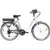 Denver, Discovery Ebike E4000 Bicicletta a Pedalata Assistita, City Bike con Ruote da 26 Cambio Shimano, 6 Velocità, Donna, Bianco Unisex adulto