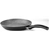 BALLARINI Padella con rivestimento antiaderente, Adatta per Induzione, con Controllo della Temperatura, 24 cm, Alluminio, Bologna Granitium
