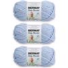 Bernat Baby Blanket Baby Blue Yarn - 3 confezioni da 100 g/3,5 oz - poliestere - 6 super voluminosi - 70 metri - per lavoro a maglia, uncinetto, artigianato e amigurumi, filato di ciniglia grosso