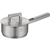 WMF Ultimate Cool - Casseruola con manico, 16 cm, con coperchio, piccola 1,4 l, a induzione, in acciaio inox Cromargan opaco, non rivestito, a induzione con scala interna, lavabile in lavastoviglie