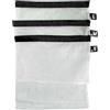 carlett Eco Bags, Set di 3 Borse Riutilizzabili S, M e L per Frutta e Verdura, 100% Poliestere, Lavabili e Sostenibili, Colore Bianco