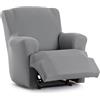 Eysa Copripoltrona bielastica relax reclinabile colore grigio disegno Harlem