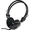 Fiauli Cuffie cablate Cuffie per computer portatile over-ear, Cuffie cablate pieghevoli regolabili per qualità audio HiFi, Cuffie da gioco per PC desktop con subwoofer da 3,5 mm per PC Nero