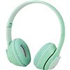 Fiauli Cuffia Bluetooth, cuffia pieghevole per computer portatile over-ear con luce RGB, cuffia wireless 5.0 compatibile con Bluetooth a forma di orso per telefono computer Verde