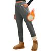 TOMEEK Pantaloni della Tuta da Donna Inverno Termici Pantaloni da Jogging in Felpa Leggins Sportivi Donna con 2 Tasche Pantaloni Tuta Felpati Jogger Sweatpants(Grigio Medio,XXL)