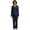 GLOBAL Pigiama da Donna Lungo Cotone Nightwear Set Camicia a Maniche Lunghe con Tasca Pigiama Pants Set Due Pezzi Azzurro S