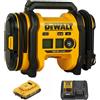 DeWalt DCC018N-XJ - Compressore aria elettrico portatile monofase, oil-less- Batteria 18V/2.0ah e caricabatteria