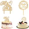 Vulevirtue 2 Pezzi Cake Topper Nuziale Legno,Cake Topper Matrimonio Topper,Torta per Torta Nuziale Matrimonio Mr Mrs,per Matrimonio/Fidanzamento/Anniversario/Compleanno