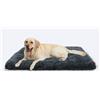 MDDK DY Cuccia cane Interno, Cuscino Cani Grandi, Cuscino Cane Sfoderabile e lavabile, Peluche Morbida e Soffice, Base Antiscivolo, lettino Cane Grigio Scuro XL, 100x60x10 cm