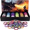 LYNX DnD Miniatura Indicatori Di Condizione - 96 Anelli Per Tenere Traccia Di 24 Diversi Effetti Di Stato Ed Incantesimi Per Mini Dungeons And Dragons 5a Edizione -Regali E Gettoni Accessorie