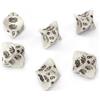 LYNX Set Dadi D8 - Set di Sei Dadi 8 Facce - Dadi per GDR a Tema Teschio & Ossa. Dadi Particolari per D&D, Dungeons & Dragons (DND), Warhammer, Pathfinder, Magic The Gathering (MTG). (Bianco)