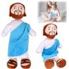 xinrongda Bambola Peluche Gesù, 32 Cm Giocattoli Gesù Sorridente, Classico Salvatore Peluche Ripiene Bambole, Simpatici Giocattoli Religioso Cristo Per Bambini, Ideale Per Battesimi e Compleanni