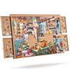 Tektalk Tabella per puzzle, per adulti, portatile, con 4 cassetti, in legno, con superficie antiscivolo, fino a 1000 pezzi