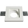 Pianeta Led 10 PEZZI PORTAFARETTO QUADRATO DA INCASSO IN GESSO PER FARETTI GU10 e GU5.3 MOD. 0042