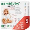 Bambiboo Pannolini Monouso in Bambù - Pannolini per Bambini Amici della Pelle - Protezione della Pelle - Alta Assorbenza - Taglia 5 (junior), 15 pezzi