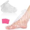 YiliYa 300 Pezzi Bagno in Cera di Paraffina,Fodere da Bagno in Cera Paraffina Plastica Trasparente Monouso Stivaletti Maschera Piedi in Paraffina per Pedicure Hot Spa Cera Trattamento