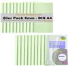 TUKA-i-AKUT 20x 6mm Copertine per Rilegatura Termica, A4 Cartelline Termiche, Larghezza Dorso 6 mm - Capacità 60 Fogli, Fronte trasparente, 20 pz, Verde Chiaro Colore, TKD9200-A4-lightgreen-20x