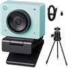 OBSBOT Meet 2 Ultra HD 4K Streaming Webcam, 1080p at 60 FPS, Videokonferenz Kamera mit KI Automatischem Bildausschnitt, USB-C, Dual Noise Reducing Mics, Ideal for Gaming or Streaming- Grün
