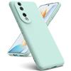 Oududianzi - Cover Compatibile con Honor 90 5G [Cover in Silicone Liquido] [Interno in Microfibra] Gomma Gel di Silicone Liquida Antiurto Custodia Cover Honor 90 5G - Menta