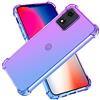 SEAHAI Cover per Motorola Moto E13 Cover, Ultra Sottile Custodia in TPU a Gradiente Colori, Trasparente Silicone Morbido Case Antiurto Cover, Viola/Blu