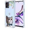 SEAHAI Cover per Motorola Moto G13 / Moto G23, Custodia Protettiva Ultra Sottile ed Elegante in Silicone TPU Trasparente, Bello Modelli Colorful Cover Antiurto Case - Gatto