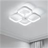 SENQIU Plafoniera LED Soffitto, 32W 6500K Bianco Freddo Lampada da Soffitto Moderna Quadrata, Lampada Led Soffitto Bianca, Applique da Parete Interno per Camera da letto, Soggiorno, Cucina Sala da Pranzo