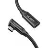 aceyoon Prolunga USB C Angolo Retto 0.5M, 100W Prolunga USB C Maschio Femmina USB C 3.2 Gen2 10Gbps, Cavo Prolunga Type C Sincronizzazione Dati 4K@60Hz Video per MacBook Pro, per Samsung S23 S22