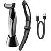 Besreey Rasoio per il Corpo da Uomo - Kit per Toelettatura Elettrico Umido o Secco, Rifinitore per Body Manscaping e Schiena
