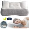 NNBWLMAEE Restiva, Cuscino per apnea notturna, cuscino ortopedico a trazione per il collo, per chi dorme sul fianco, sulla schiena, sullo stomaco, protegge collo e spalle (bianco, cuscino alto (9 cm)
