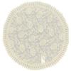 HOME ZEN HOUSEHOLD LINEN TOVAGLIA COPRITAVOLO CENTROTAVOLA RUNNER PIZZO MACRAME' LUSSO (ROTONDO DIAMETRO 90CM, DISEGNO FELCE COLORE CREMA)