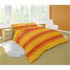 Dorian Home Telo Arredo Copritutto in 100% Cotone, Lenzuolo Copriletto, Foulard Copridivano Made in Italy, Matrimoniale 270 x 270 cm, Fantasia Smeralda Arancio