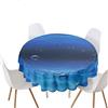 Highdi 3D Tovaglia Rotonda Antimacchia, Stampa Oceano Copritavolo Antipolvere Impermeabile Moderna Tovaglia Tonda per Buffet Matrimonio Ristorante Festa (Blu Scuro,Rotondo 120 cm)