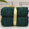 MHUQIA Coperta in Lana Lavorata A Maglia Grossa 80x80cm, Coperta Lana Grossa Intrecciata, Coperta A Maglia Calda, Coperta per La Casa, Ideale Come Decorazione per La Casa