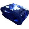 Tata Home Coperta Plaid Morbida Coperta Pile Super Calda Invernale Plaid Divano Flanella Retro Agnellato Sherpa 3 Misure 5 Disegni (Pianeti, Plaid 127x152 cm)